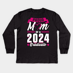 Class of 2024 Senior Gifts Funny Senior Mom Kids Long Sleeve T-Shirt